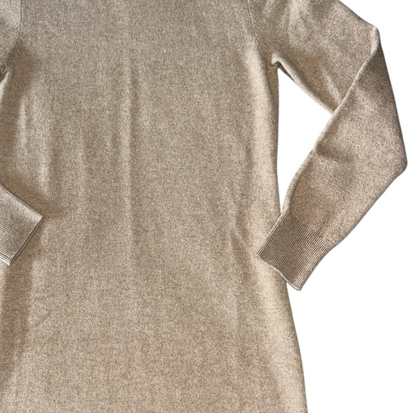 NWT Abercrombie & Fitch Cashmere Mock Neck Mini Sweater Dress Women’s XS P Camel - Picture 7 of 7